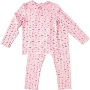 Little Label Pyjama Meisjes Maat 86 - lila, roze - Zachte BIO Katoen - 2-delige pyama meisjes - Print