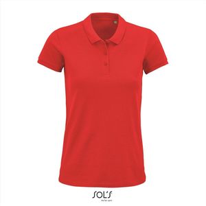 Sol's - Damespolo - Grijs Mengeling - 100% Biologisch Katoen