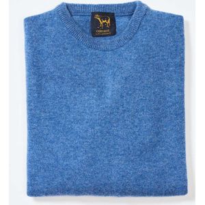 Osborne Knitwear Trui met ronde hals - Sweater heren in Lamswol - Pullover Heren - River - M
