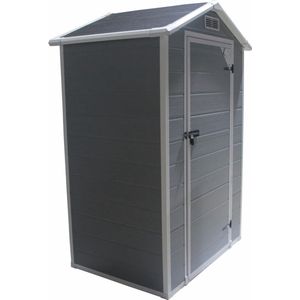 Kunststof tuinhuis - donkergrijs - UV-bestendig dak - ventilatierooster