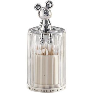 Opbergdoos voor tandenborstels en tandenstokers, opbergdoos voor wattenstaafjes, modieuze houder voor wattenstaafjes in berenvorm