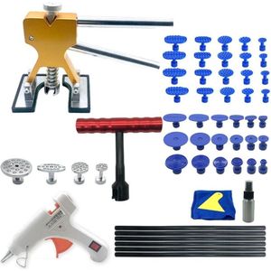 OxyFlowzy® - Uitdeuk Set Voor Auto – Uitdeukgereedschap Complete Set – Deukentrekker – Hoge Kwaliteit – Met Lijmpistool