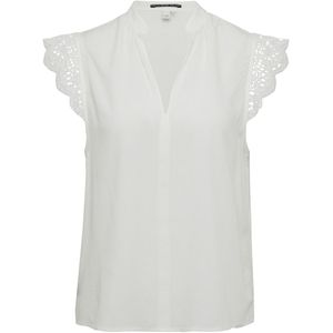 Blousetop - Licht - Mouwloos - Kanten Details