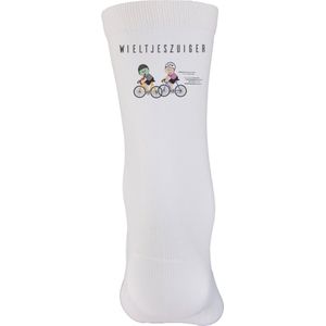 Pedaleur de Charme - Wielersokken - Wieltjeszuiger - wit