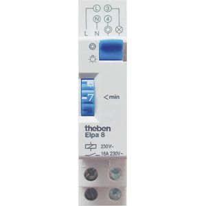Theben ELPA 87 traplicht-tijdschakelaar - trappenhuis-tijdschakelaar, DIN-rail, elektromechanisch, schakelklok, 0870002