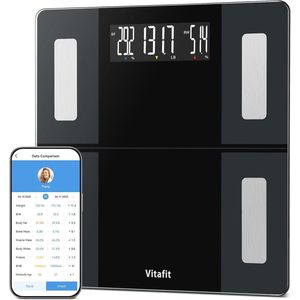 Slimme badkamerweegschaal 550 lbs met hoge precisie en app-synchronisatie