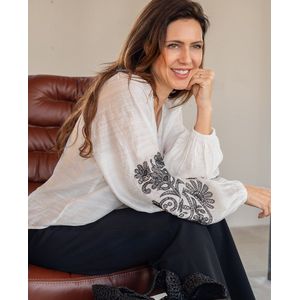 Blouse Wit van Je m'appelle - Dames - Maat XS