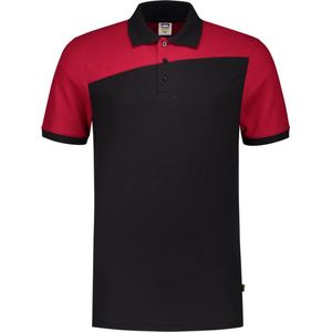 Tricorp 202006 Poloshirt Bicolor Naden - Zwart/Rood - 6XL