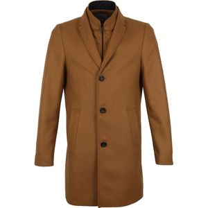Suitable - Prestige Coat Hans Bruin - Maat 48 - Slim-fit