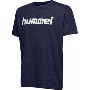 Hummel logo shirt hmlmover cotton ss tee navy 2055827026, maat M