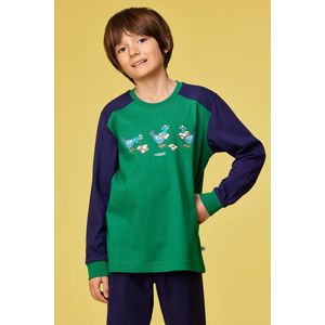 Pyjama jongens woody duiven groen