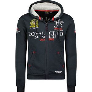 Geographical Norway Gantub Vest Met Capuchon En Rits Blauw - S