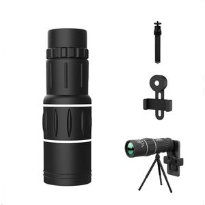 Monoculaire Telescoop - 16×52 - Spotting Scope Telescoop - Camera Lens voor Telefoon - Met mobiele telefoonhouder - zwart - Monoculaire telescoop voor smartphone - Voor Vogel Spotten, Reizen, Jagen - Met Tripod Statiefhouder