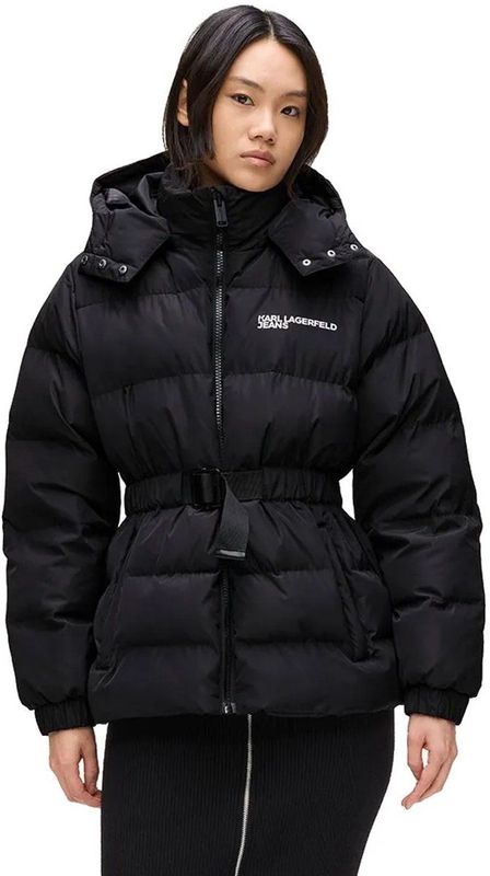 KARL LAGERFELD - Tussenjas - Zwart - Gewatteerde Jas - Afneembare Capuchon