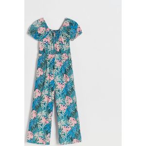 Jumpsuit Meisjes | Zomer | Viscose | Palm blad | Kind 10-11 jaar | Maat 146