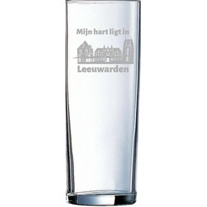 Gegraveerde longdrinkglas 31cl Leeuwarden