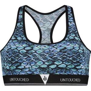 Untouched - Sport BH Dames - Opvallende Fotoprint: Reptile - Maat: L
