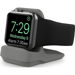 By Qubix Siliconen Apple Watch houder - Grijs - Geschikt voor alle series Apple Watch standaard - docking station