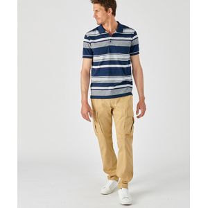 Damart - Jersey poloshirt met strepen - Heren - Blauw - S