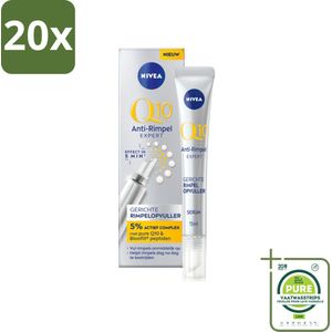 20 x NIVEA - Oogserum - Q10 Anti-Rimpel Expert - Rimpelopvuller - Voor rijpe huid - Met Q10 - 15 ml - Grootverpakking - NIVEA Q10 Oogserum - Anti-rimpel Serum - Rimpelvermindering - Oogcontour - Fijne Lijntjes