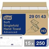 TORK 290143 Papieren handdoeken (l x b) 23 cm x 22.60 cm Wit 15 x 250 vellen/pak 3750 stuk(s)