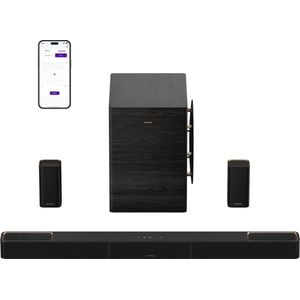 ULTIMEA Skywave X70 - 7.1.4 Sound Systeem met Dolby Atmos en 10"" Draadloze Subwoofer, APP-Bediening Soundbar Zwart