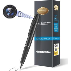 1080P Verborgen Camera Pen voor Spionage - Mini Body Camera voor Binnen en Buiten