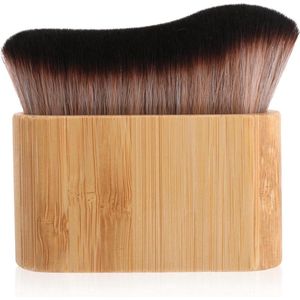 Bruiningsborstel Kabuki Borstel - Foundation Borstel - 1 stuk - Bamboe Handvat