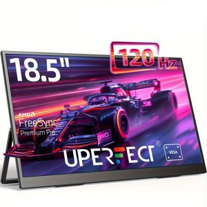 Portable Monitor – Draagbaar Scherm – Extra Laptop Scherm – USB-C Monitor – IPS Beeldscherm – 18,5 Inch – Full HD 1080p – 120Hz Verversingssnelheid