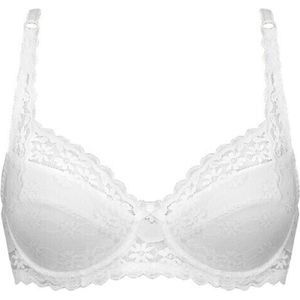 Naturana licht padded kanten beugel BH maat 90C wit