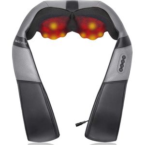 3D Shiatsu Nek- en Schoudermassageapparaat met Warmte – Diep Weefselmassage voor Spierpijnverlichting Thuis, op Kantoor en in de Auto