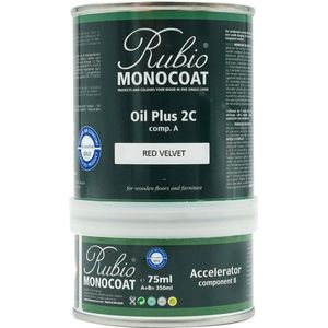 Rubio Monocoat Oil Plus 2C - Ecologische Houtolie in 1 Laag voor Binnenshuis - Red Velvet, 350 ml