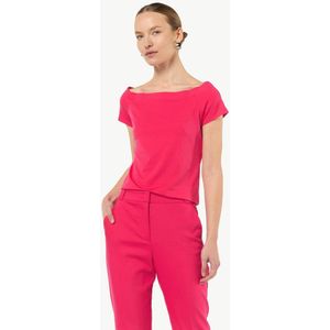 comma - T-Shirt Body - Off-the-Shoulder - Luxe Mix van Modal en Katoen