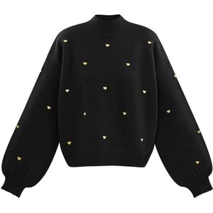Sweetheart charm trui - nieuwe collectie - herfst/winter - dames - zwart - maat L/XL