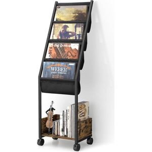 Lp Opbergsysteem - Lp Houder - Lp Koffer op Wielen - Zwart