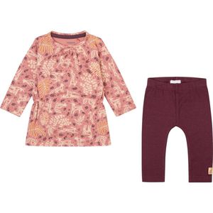 Noppies Blouse Ferreira en Flair Broek Flora Rose/Eggplant 86