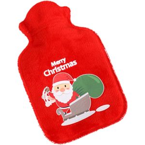Christmas Hot Water Bottle - Plush Cover - Mini Rubber Santa Claus - Reindeer - Reusable - Durable - Washable - Heating Pad voor Warmte - Pijnverlichting - 200ml
