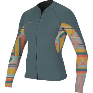 O'Neill Dames Bahia 1/ 0.5mm Full Zip Wetsuit Jacket - Shade