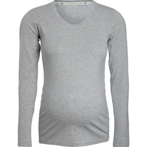 Baby's Only Zwangerschapstop lange mouw Glow - Zwangerschapsshirt gemaakt uit 96% viscose en 4% elastaan - Longsleeve dames - Dusty Grey - S