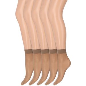 Zijdeglans pantysokjes | 15 Denier | Merk: Marianne | Maat: One Size | Kleur: Muscat | 5 Paar