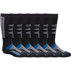 Ski sokken | Kindersokken | Badstof gevoerd | Kleur: Blauw | Maat: Diverse maten | 6 paar