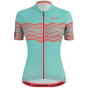 Santini Tono Proflo Korte Mouw Wielertrui Blauw XL Vrouw