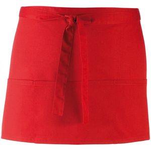 Schort/Tuniek/Werkblouse Unisex One Size Premier Red 65% Polyester, 35% Katoen