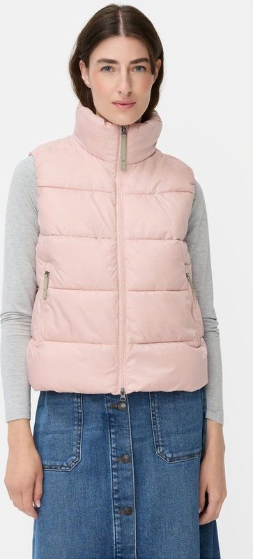 camel active Gewatteerd vest met tweewegrits - Maat womenswear-34 - Pink