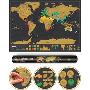 Luckies Kras Wereldkaart - Scratch Map Deluxe