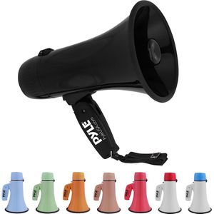Pyle Megafoon Luidspreker - 20 Watt PA Bullhorn- Draagbare Luidspreker met Sirene en Verstelbaar Volume