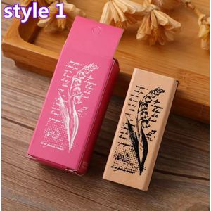 Stempel Lelie Met Tekst N101 - Houten Stempel Bloem Met Tekst - Stempel Van Hout - Stempel Voor DIY, Scrapbook, Bullet Journal Of Hobbyproject