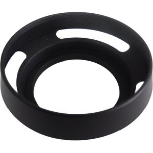 Zonnekap voor 40,5 mm Lens - Zwart Metaal, Rond met Uitsparingen voor Betere Foto's