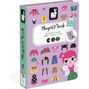 Janod Magneetboek - Magnetisch variatie- en combinatiespeelgoed voor meisjes van 3-8 jaar