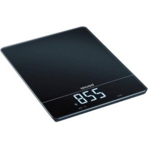 Keukenweegschaal Ks 34 - Tot 15 Kg - Met Tara-Weegfunctie - Magic Led-Display - Zwart - Precisieweegschaal Voor Keuken